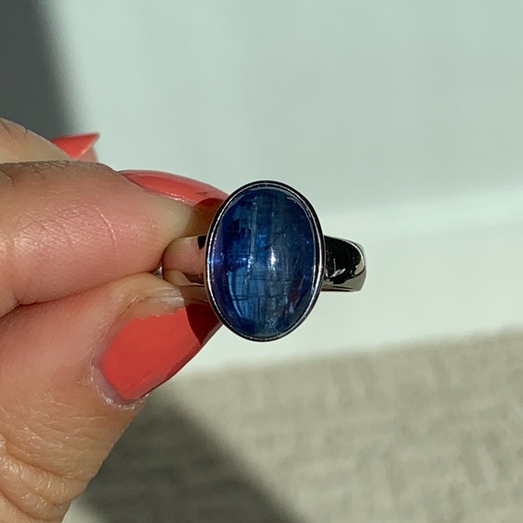 Natural Blue Kyanite Ring - Picture 4 of 6